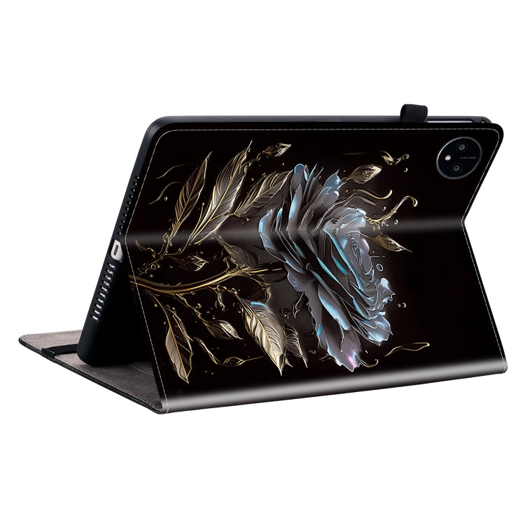 For Huawei MatePad Pro 11 2022 Crystal Texture Painted Leather Smart Tablet Case(Black Rose) - Huawei by PMC TechLife | Online Shopping South Africa | PMC TechLife | Buy Now Pay Later Mobicred
