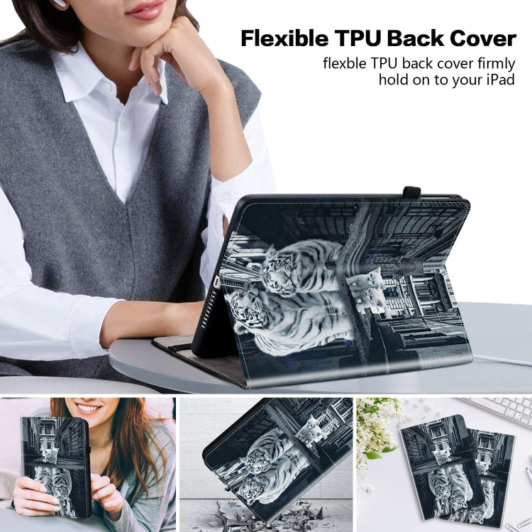 For Huawei MatePad Pro 11 2022 Crystal Texture Painted Leather Smart Tablet Case(Cat Reflection Tiger) - Huawei by PMC TechLife | Online Shopping South Africa | PMC TechLife | Buy Now Pay Later Mobicred