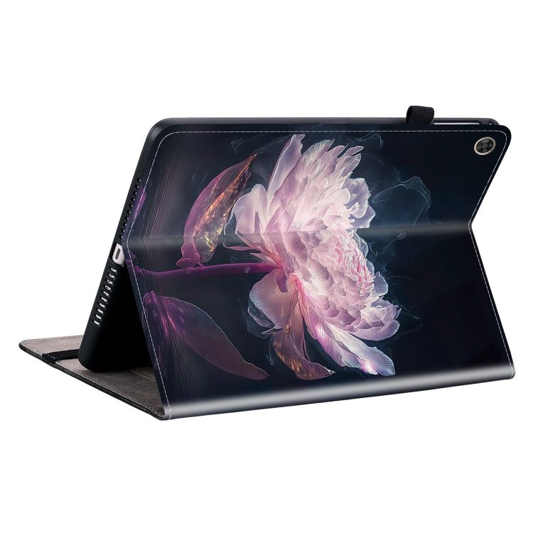 For Huawei MatePad T 10s / Enjoy Tablet 2 Crystal Texture Painted Leather Smart Tablet Case(Purple Peony) - Huawei by PMC TechLife | Online Shopping South Africa | PMC TechLife | Buy Now Pay Later Mobicred