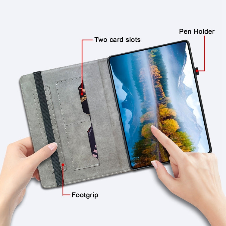 For OPPO Pad Air Crystal Texture Painted Leather Tablet Case(Purple Peony) - free shipping - PMC TechLife - Order now!