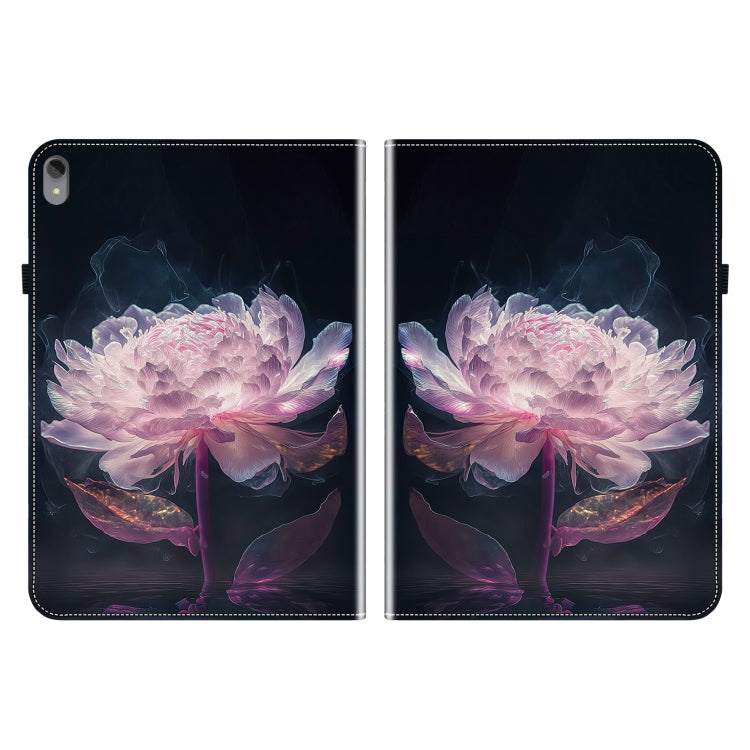 For Lenovo Tab P11 / Xiaoxin Pad Plus Crystal Texture Painted Leather Tablet Case(Purple Peony) - Lenovo by PMC TechLife | Online Shopping South Africa | PMC TechLife | Buy Now Pay Later Mobicred