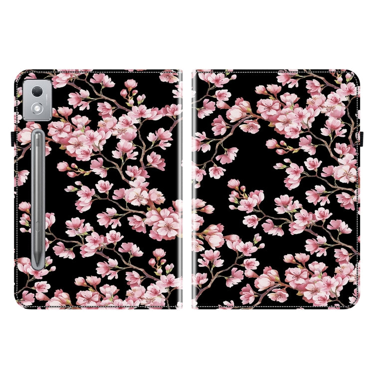 For Lenovo Tab P12 12.7 2025 Crystal Texture Painted Leather Tablet Case(Plum Bossom) - free shipping - PMC TechLife - Order now!
