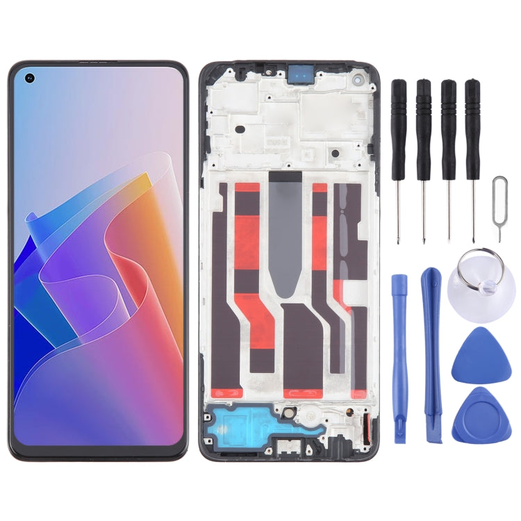 For OPPO Reno7 Z 5G Original AMOLED LCD Screen Digitizer Full Assembly with Frame - LCD Screen by PMC Jewellery | Online Shopping South Africa | PMC Jewellery