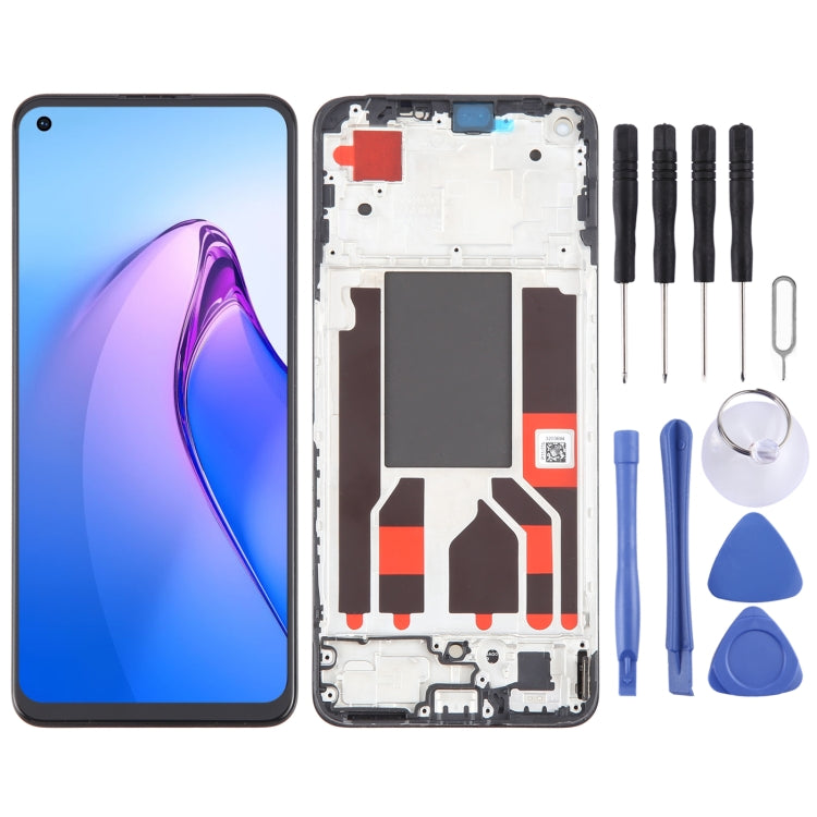 For OPPO Reno8 5G Original AMOLED LCD Screen Digitizer Full Assembly with Frame - LCD Screen by PMC TechLife | Online Shopping South Africa | PMC TechLife