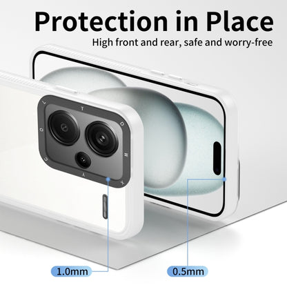 For Xiaomi Redmi Note 13 Pro+ 5G Frame Two Color Lens Ring TPU Phone Case(Transparent) - Note 13 Pro+ Cases by PMC Jewellery | Online Shopping South Africa | PMC Jewellery | Buy Now Pay Later Mobicred