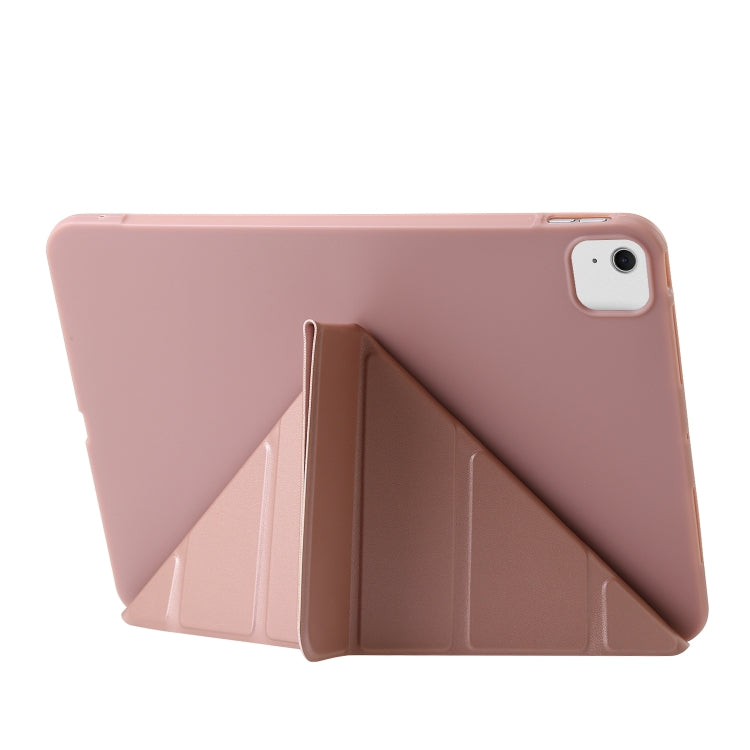 For iPad Air 11 2025 / 2024 TPU Deformation Flip Leather Tablet Case with Holder(Rose Gold) - free shipping - PMC TechLife - Order now!