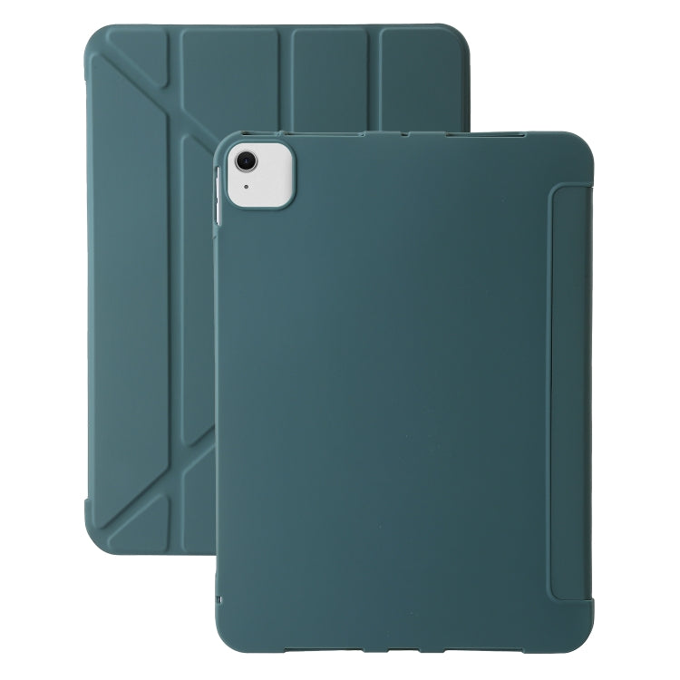 For iPad Air 13 2024 TPU Deformation Flip Leather Tablet Case with Holder(Dark Green) - iPad Air 13 2024 Cases by PMC TechLife | Online Shopping South Africa | PMC TechLife | Buy Now Pay Later Mobicred