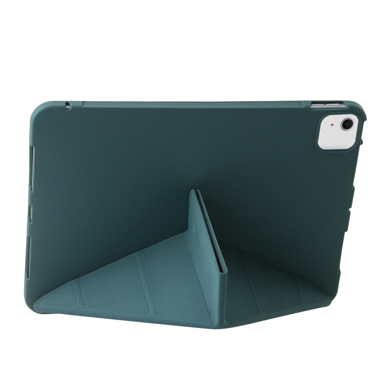 For iPad Air 13 2024 TPU Deformation Flip Leather Tablet Case with Holder(Dark Green) - iPad Air 13 2024 Cases by PMC TechLife | Online Shopping South Africa | PMC TechLife | Buy Now Pay Later Mobicred