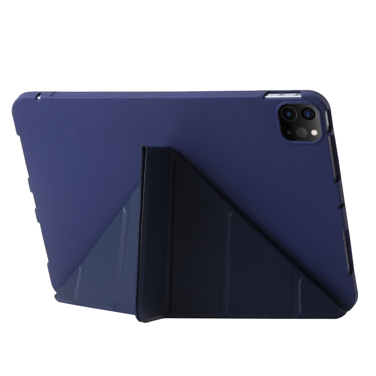 For iPad Pro 11 2024 TPU Deformation Flip Leather Tablet Case with Holder(Dark Blue) - iPad Pro 11 2024 Cases by PMC TechLife | Online Shopping South Africa | PMC TechLife | Buy Now Pay Later Mobicred
