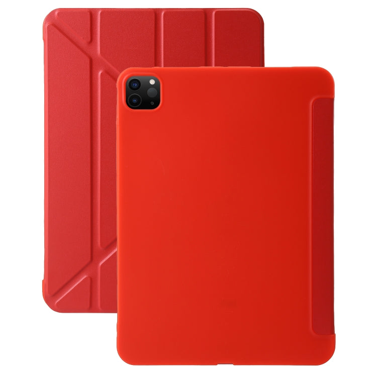 For iPad Pro 11 2024 TPU Deformation Flip Leather Tablet Case with Holder(Red) - iPad Pro 11 2024 Cases by PMC Jewellery | Online Shopping South Africa | PMC Jewellery | Buy Now Pay Later Mobicred