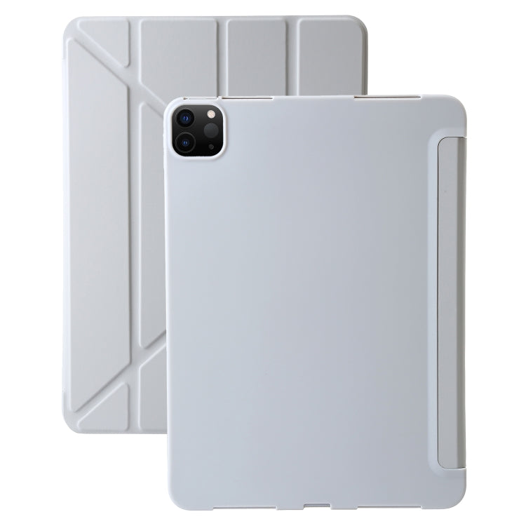For iPad Pro 11 2024 TPU Deformation Flip Leather Tablet Case with Holder(Grey) - iPad Pro 11 2024 Cases by PMC TechLife | Online Shopping South Africa | PMC TechLife | Buy Now Pay Later Mobicred