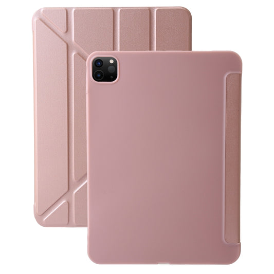 For iPad Pro 13 2024 TPU Deformation Flip Leather Tablet Case with Holder(Rose Gold) - iPad Pro 13 2024 Cases by PMC Jewellery | Online Shopping South Africa | PMC Jewellery | Buy Now Pay Later Mobicred