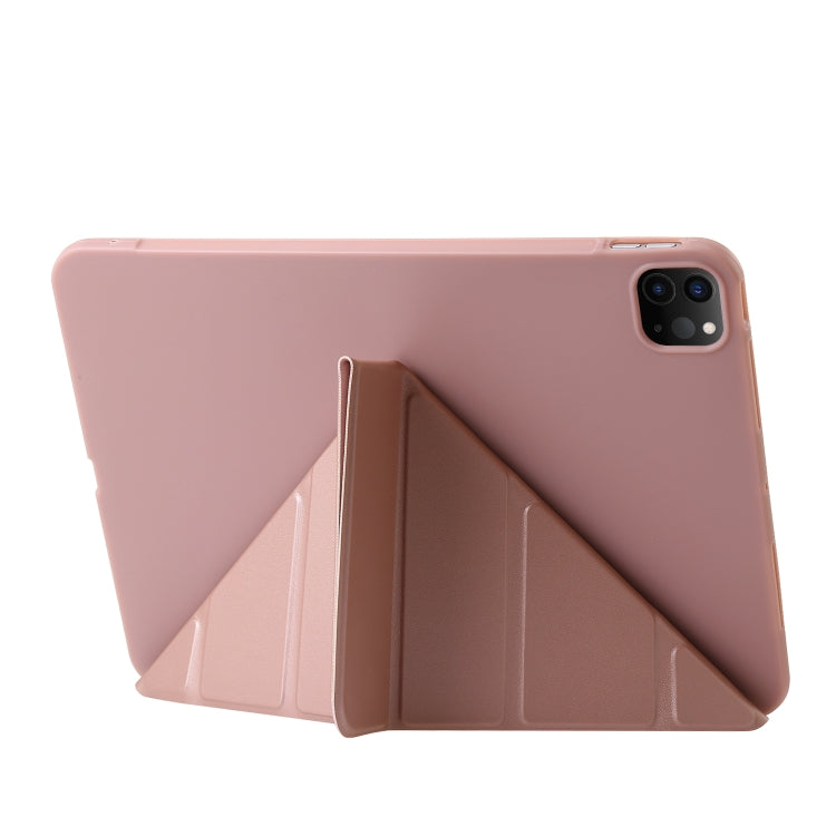 For iPad Pro 13 2024 TPU Deformation Flip Leather Tablet Case with Holder(Rose Gold) - iPad Pro 13 2024 Cases by PMC TechLife | Online Shopping South Africa | PMC TechLife | Buy Now Pay Later Mobicred