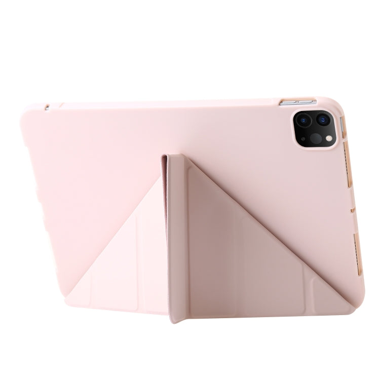 For iPad Pro 13 2024 TPU Deformation Flip Leather Tablet Case with Holder(Light Pink) - iPad Pro 13 2024 Cases by PMC TechLife | Online Shopping South Africa | PMC TechLife | Buy Now Pay Later Mobicred