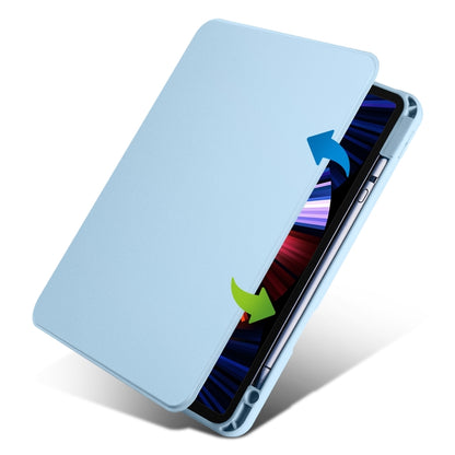 For iPad Air 13 2024 Acrylic 360 Degree Rotation Holder Leather Tablet Case(Ice Blue) - iPad Air 13 2024 Cases by PMC Jewellery | Online Shopping South Africa | PMC Jewellery | Buy Now Pay Later Mobicred