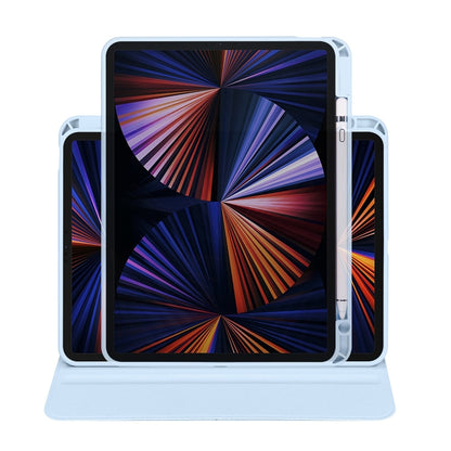 For iPad Pro 13 2024 Acrylic 360 Degree Rotation Holder Leather Tablet Case(Ice Blue) - iPad Pro 13 2024 Cases by PMC Jewellery | Online Shopping South Africa | PMC Jewellery | Buy Now Pay Later Mobicred