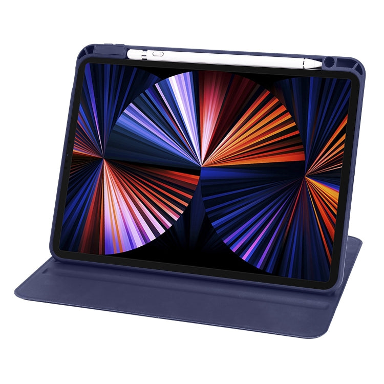 For iPad Pro 13 2024 Acrylic 360 Degree Rotation Holder Leather Tablet Case(Dark Blue) - iPad Pro 13 2024 Cases by PMC TechLife | Online Shopping South Africa | PMC TechLife | Buy Now Pay Later Mobicred