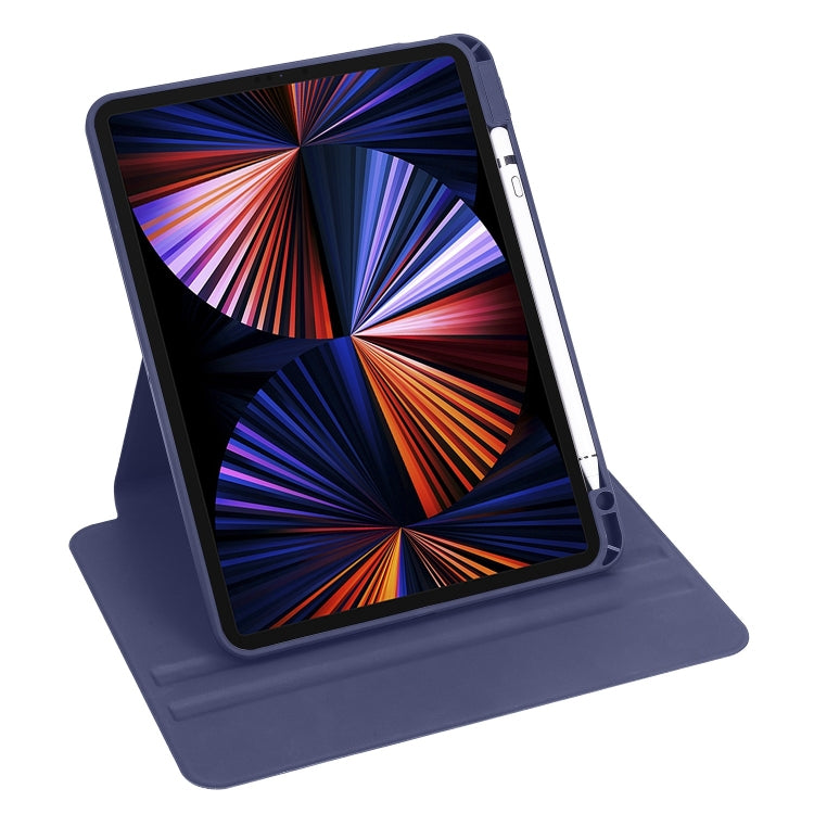 For iPad Pro 13 2024 Acrylic 360 Degree Rotation Holder Leather Tablet Case(Dark Blue) - iPad Pro 13 2024 Cases by PMC TechLife | Online Shopping South Africa | PMC TechLife | Buy Now Pay Later Mobicred