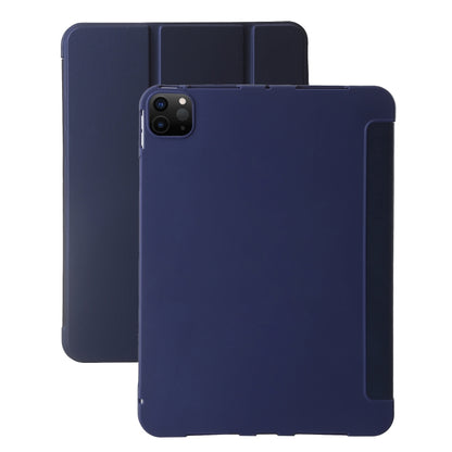 For iPad Pro 13 2024 Three-fold Holder Flip Tablet Leather Case(Dark Blue) - iPad Pro 13 2024 Cases by PMC Jewellery | Online Shopping South Africa | PMC Jewellery | Buy Now Pay Later Mobicred