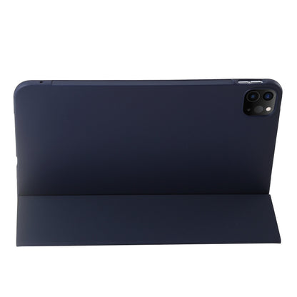 For iPad Pro 13 2024 Three-fold Holder Flip Tablet Leather Case(Dark Blue) - iPad Pro 13 2024 Cases by PMC Jewellery | Online Shopping South Africa | PMC Jewellery | Buy Now Pay Later Mobicred