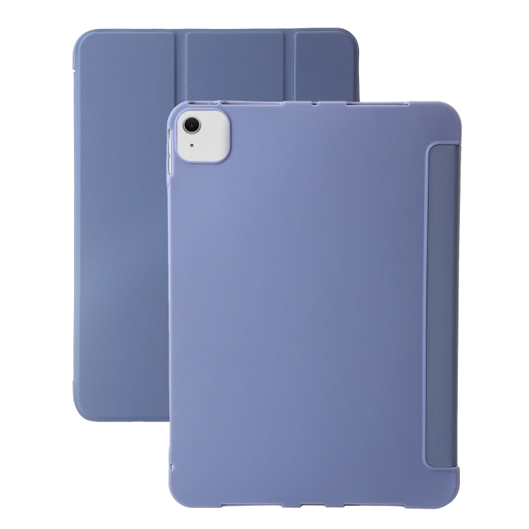 For iPad Air 13 2024 Three-fold Holder Flip Tablet Leather Case(Purple) - iPad Air 13 2024 Cases by PMC TechLife | Online Shopping South Africa | PMC TechLife | Buy Now Pay Later Mobicred