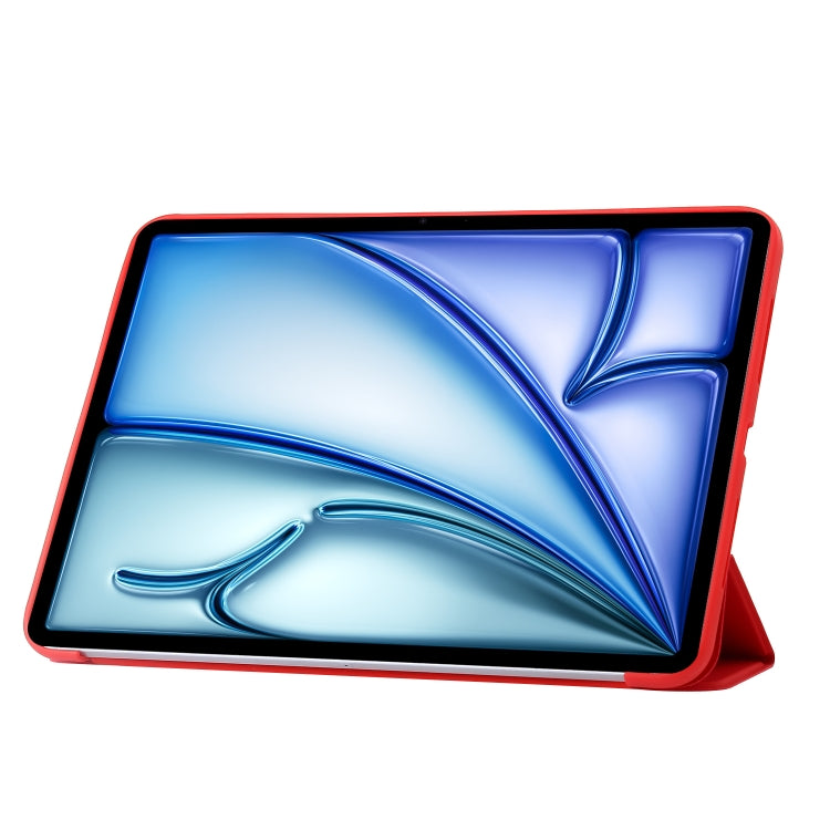 For iPad Air 13 2025 / 2024 Three-fold Holder Flip Tablet Leather Case(Red) - iPad Air 13 2025 / 2024 Cases by PMC TechLife | Online Shopping South Africa | PMC TechLife | Buy Now Pay Later Mobicred