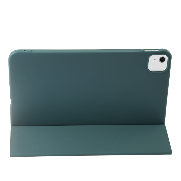 For iPad Air 11 2024 Three-fold Holder Flip Tablet Leather Case(Dark Green) - iPad Air 11 2024 Cases by PMC TechLife | Online Shopping South Africa | PMC TechLife | Buy Now Pay Later Mobicred