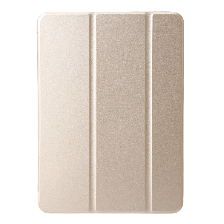 For iPad Pro 11 2024 Three-fold Holder Flip Tablet Leather Case(Gold) - free shipping - PMC TechLife - Order now!