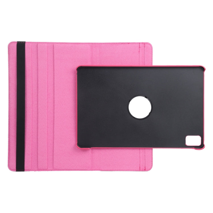 For iPad Pro 13 2024 360 Degree Rotation Litchi Texture Leather Tablet Case with Holder(Rose Red) - iPad Pro 13 2024 Cases by PMC TechLife | Online Shopping South Africa | PMC TechLife | Buy Now Pay Later Mobicred