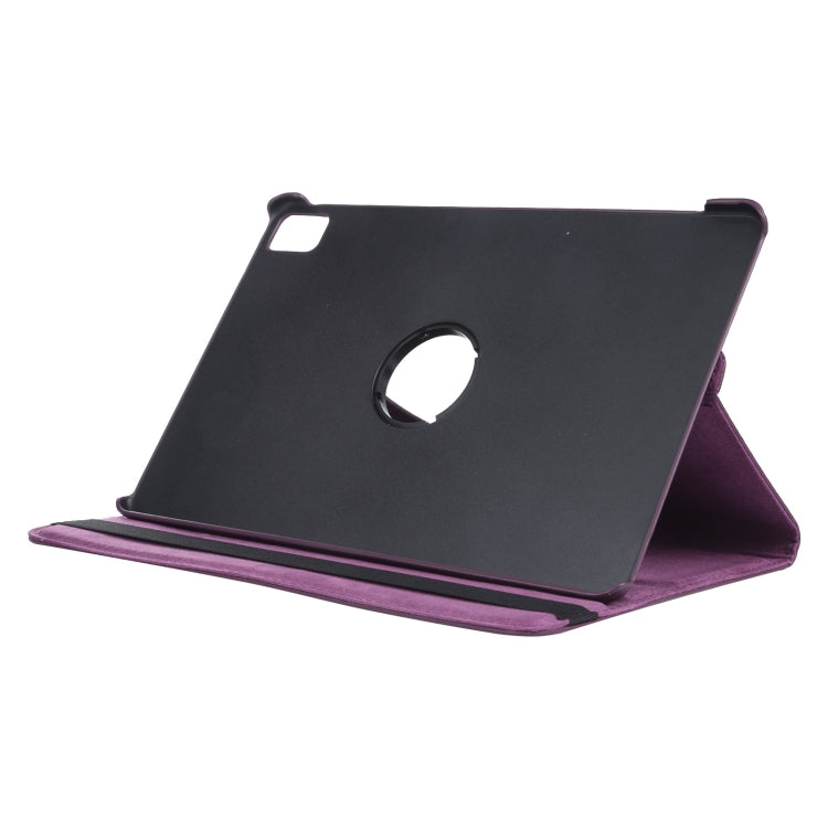 For iPad Air 13 2024 360 Degree Rotation Litchi Texture Leather Tablet Case with Holder(Purple) - iPad Air 13 2024 Cases by PMC TechLife | Online Shopping South Africa | PMC TechLife | Buy Now Pay Later Mobicred