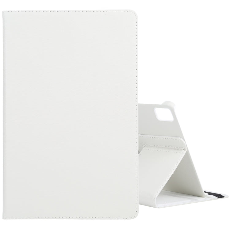 For iPad Air 13 2024 360 Degree Rotation Litchi Texture Leather Tablet Case with Holder(White) - iPad Air 13 2024 Cases by PMC TechLife | Online Shopping South Africa | PMC TechLife | Buy Now Pay Later Mobicred