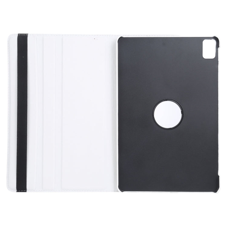 For iPad Air 13 2024 360 Degree Rotation Litchi Texture Leather Tablet Case with Holder(White) - iPad Air 13 2024 Cases by PMC TechLife | Online Shopping South Africa | PMC TechLife | Buy Now Pay Later Mobicred