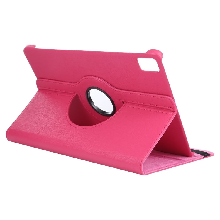 For iPad Air 13 2024 360 Degree Rotation Litchi Texture Leather Tablet Case with Holder(Rose Red) - iPad Air 13 2024 Cases by PMC TechLife | Online Shopping South Africa | PMC TechLife | Buy Now Pay Later Mobicred
