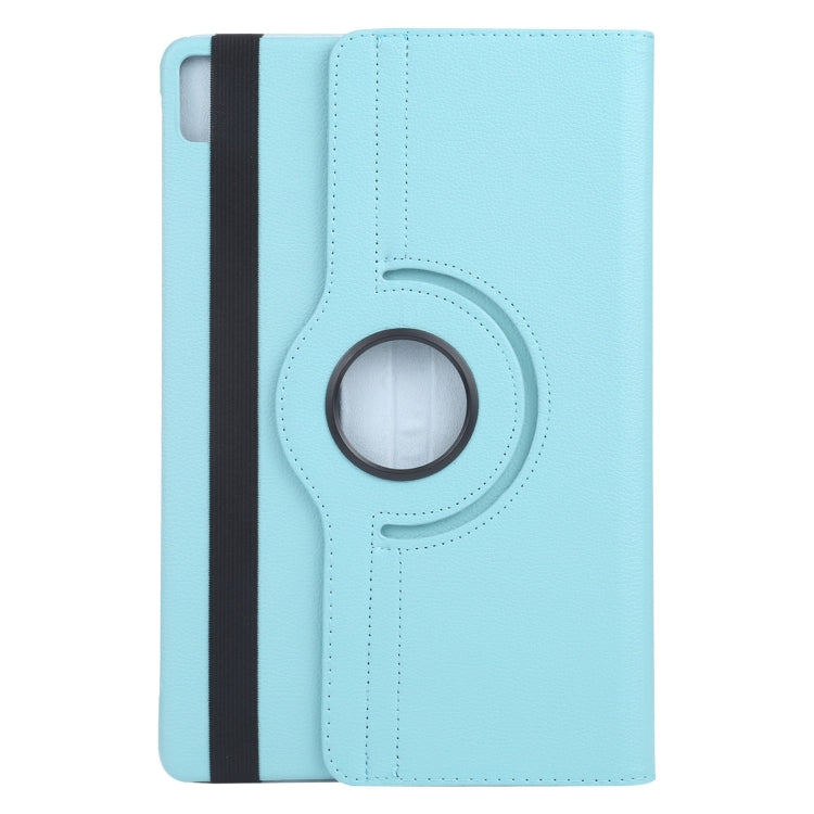 For iPad Air 11 2024 360 Degree Rotation Litchi Texture Leather Tablet Case with Holder(Sky Blue) - iPad Air 11 2024 Cases by PMC TechLife | Online Shopping South Africa | PMC TechLife | Buy Now Pay Later Mobicred