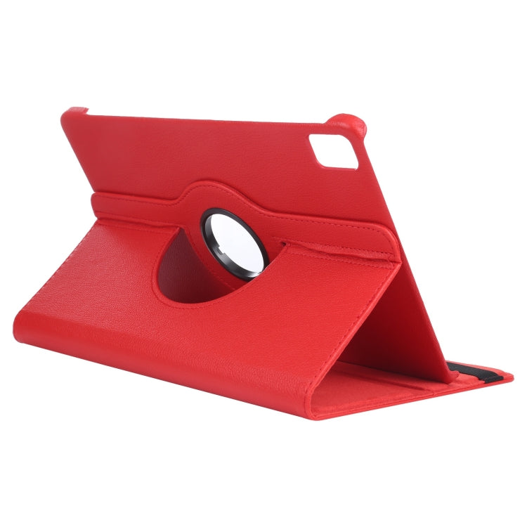 For iPad Air 11 2024 360 Degree Rotation Litchi Texture Leather Tablet Case with Holder(Red) - iPad Air 11 2024 Cases by PMC TechLife | Online Shopping South Africa | PMC TechLife | Buy Now Pay Later Mobicred