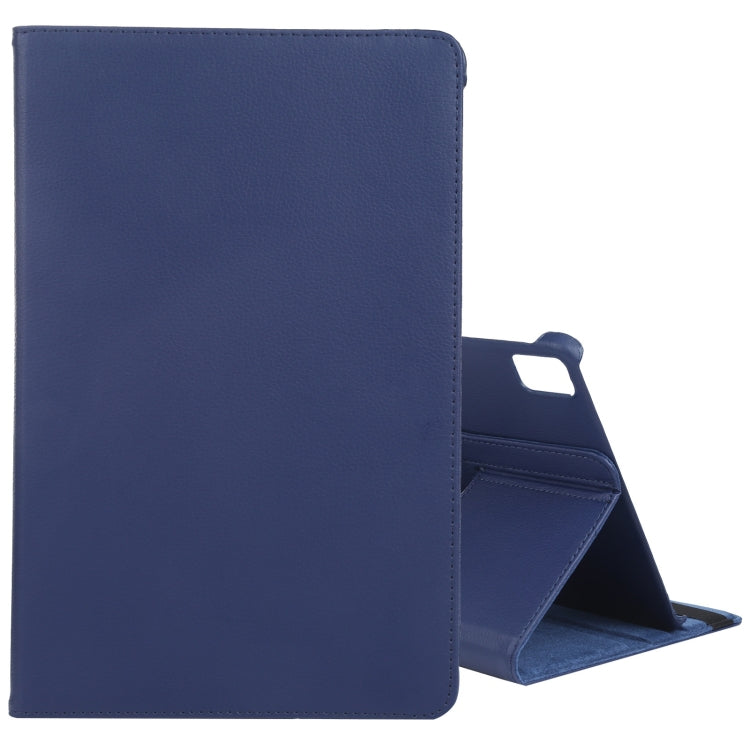 For iPad Air 11 2024 360 Degree Rotation Litchi Texture Leather Tablet Case with Holder(Dark Blue) - iPad Air 11 2024 Cases by PMC TechLife | Online Shopping South Africa | PMC TechLife | Buy Now Pay Later Mobicred