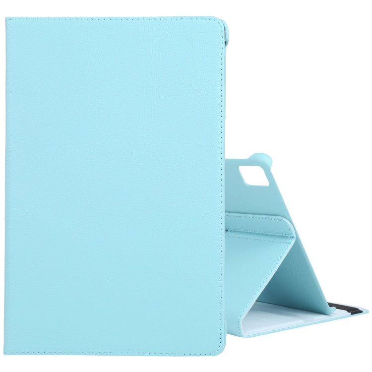 For iPad Pro 11 2024 360 Degree Rotation Litchi Texture Leather Tablet Case with Holder(Sky Blue) - iPad Pro 11 2024 Cases by PMC TechLife | Online Shopping South Africa | PMC TechLife | Buy Now Pay Later Mobicred