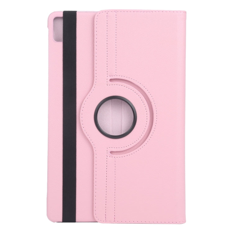 For iPad Pro 11 2024 360 Degree Rotation Litchi Texture Leather Tablet Case with Holder(Pink) - iPad Pro 11 2024 Cases by PMC TechLife | Online Shopping South Africa | PMC TechLife | Buy Now Pay Later Mobicred