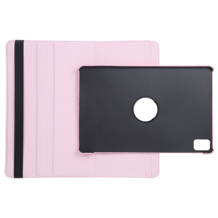 For iPad Pro 11 2024 360 Degree Rotation Litchi Texture Leather Tablet Case with Holder(Pink) - iPad Pro 11 2024 Cases by PMC TechLife | Online Shopping South Africa | PMC TechLife | Buy Now Pay Later Mobicred