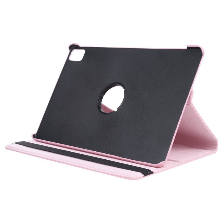 For iPad Pro 11 2024 360 Degree Rotation Litchi Texture Leather Tablet Case with Holder(Pink) - iPad Pro 11 2024 Cases by PMC TechLife | Online Shopping South Africa | PMC TechLife | Buy Now Pay Later Mobicred