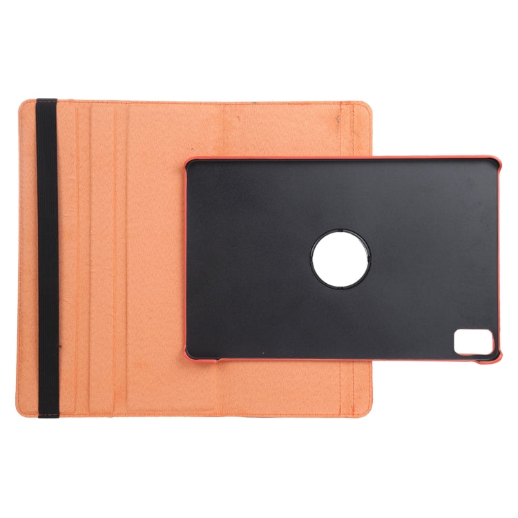 For iPad Pro 11 2024 360 Degree Rotation Litchi Texture Leather Tablet Case with Holder(Orange) - iPad Pro 11 2024 Cases by PMC TechLife | Online Shopping South Africa | PMC TechLife | Buy Now Pay Later Mobicred