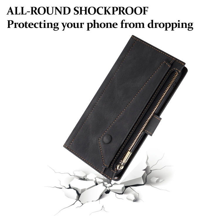 For Motorola Moto E14 ESEBLE Retro Frosted RFID Leather Phone Case(Black) - Motorola Cases by ESEBLE | Online Shopping South Africa | PMC TechLife | Buy Now Pay Later Mobicred
