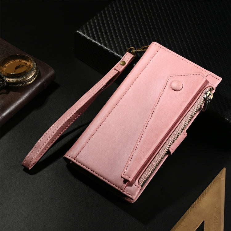 For Motorola Moto E14 ESEBLE Retro Frosted RFID Leather Phone Case(Rose Gold) - Motorola Cases by ESEBLE | Online Shopping South Africa | PMC TechLife | Buy Now Pay Later Mobicred