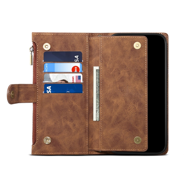 For Motorola Edge 50 Ultra ESEBLE Retro Frosted RFID Leather Phone Case(Brown) - free shipping - PMC TechLife - Order now!