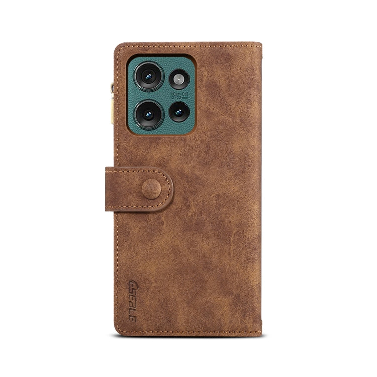 For Motorola Edge 50 5G Global ESEBLE Retro Frosted RFID Leather Phone Case(Brown) - free shipping - PMC TechLife - Order now!