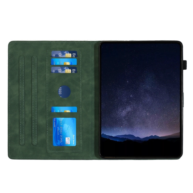 For Lenovo Tab M11/Xiaoxin Pad 11 2024 Building Blocks Embossed Leather Smart Tablet Case(Green) - Lenovo by PMC Jewellery | Online Shopping South Africa | PMC Jewellery | Buy Now Pay Later Mobicred