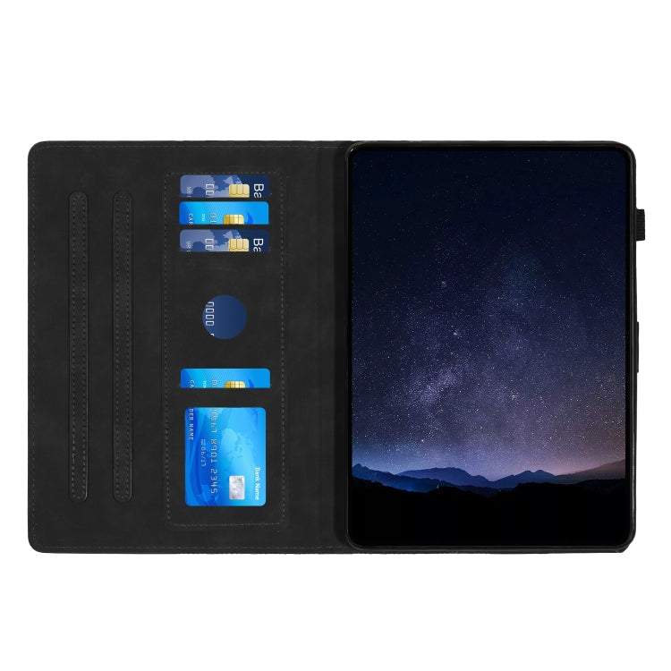 For Lenovo Tab M11/Xiaoxin Pad 11 2024 Building Blocks Embossed Leather Smart Tablet Case(Black) - Lenovo by PMC Jewellery | Online Shopping South Africa | PMC Jewellery | Buy Now Pay Later Mobicred