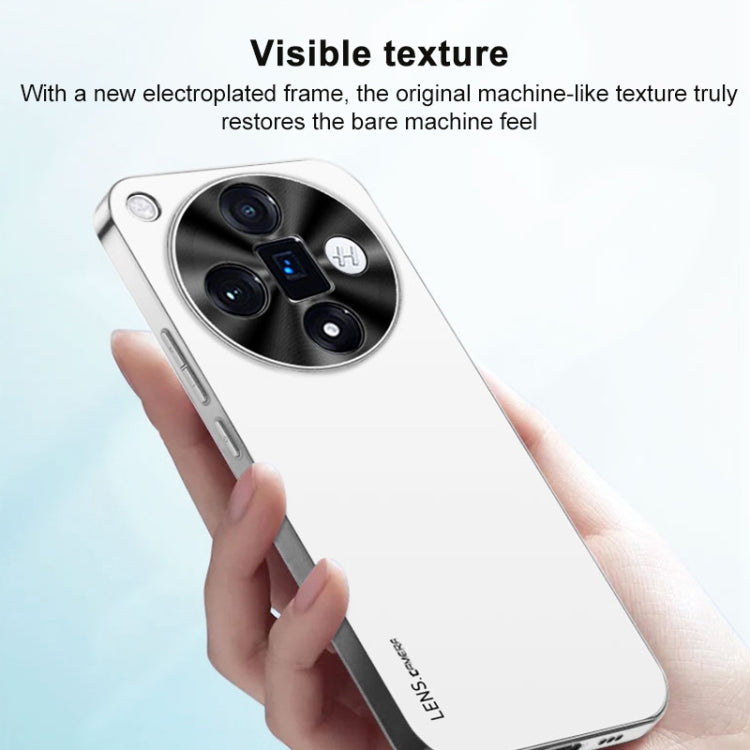For OPPO A3 Pro AG Frosted Electroplating Acrylic Phone Case(Navy Blue) - OPPO Cases by PMC TechLife | Online Shopping South Africa | PMC TechLife | Buy Now Pay Later Mobicred