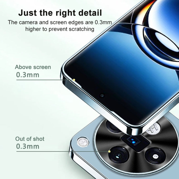 For OPPO Reno11 Global AG Frosted Electroplating Acrylic Phone Case(Sierra Blue) - free shipping - PMC TechLife - Order now!