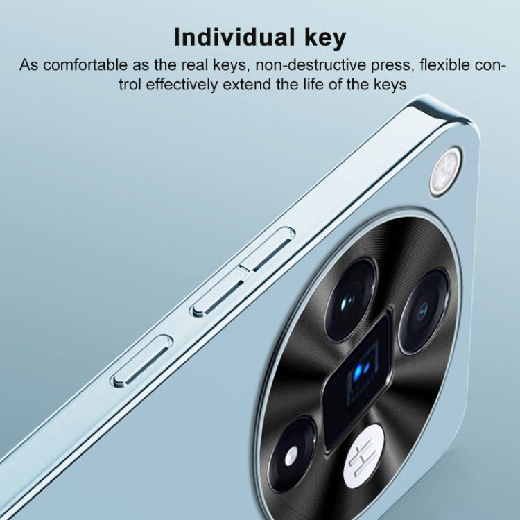 For OPPO Reno11 Global AG Frosted Electroplating Acrylic Phone Case(Sierra Blue) - free shipping - PMC TechLife - Order now!